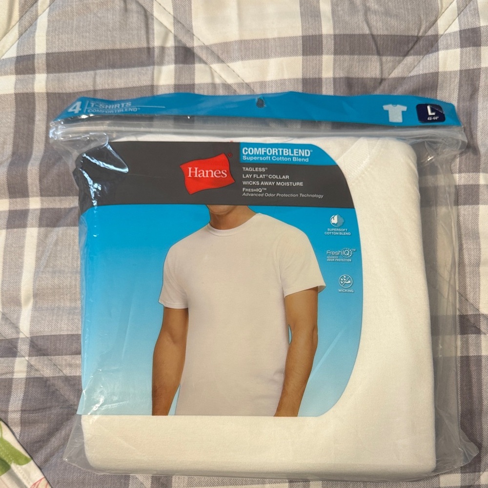 Hanes White ComfortBlend Bedding Set